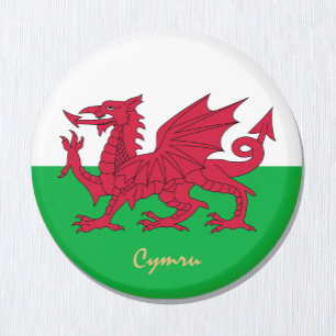 Welsh Flag & Wales travel, holiday, sports / Cymru Magnet