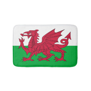 Welsh Flag (Wales) (Welsh Dragon) Bath Mat