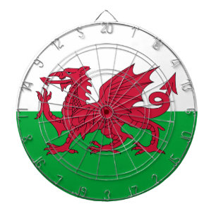Welsh Flag (Wales) (Welsh Dragon) Dartboard