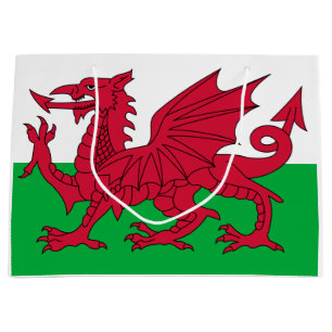Welsh Flag (Wales) (Welsh Dragon) Large Gift Bag