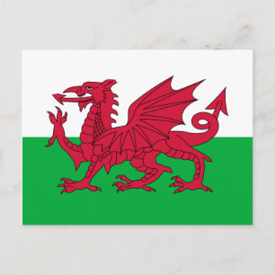 Welsh Flag (Wales) (Welsh Dragon) Postcard