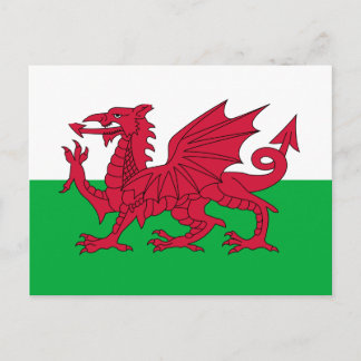 Welsh Flag (Wales) (Welsh Dragon) Postcard