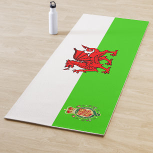 Welsh flag yoga mat