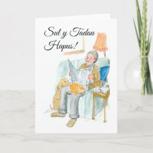 Welsh Greeting, Fun Father's Day Card