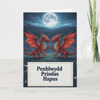 "welsh happy anniversary" card
