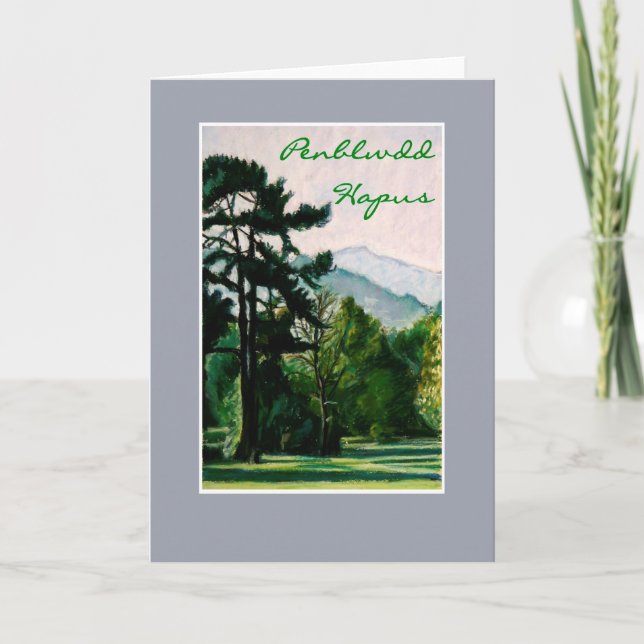 Welsh Landscape, Birthday Card: Welsh Greeting Card (Front)
