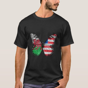 Welsh Liberian Flag Butterfly T-Shirt