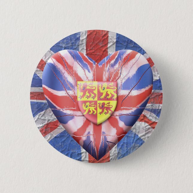 Welsh Lions 6 Cm Round Badge (Front)