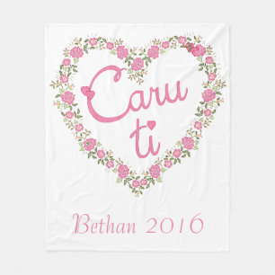 Welsh Love, Caru Ti, Fleece Blanket, 50"x60" Blanket