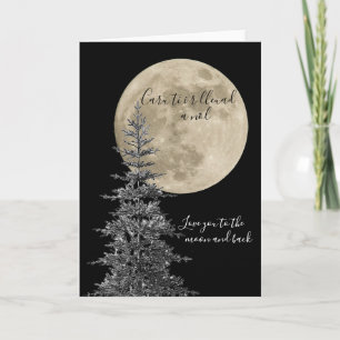 Welsh Love you to the moon and back Card