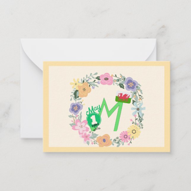 Welsh - May Day Thank You Cards (Front)