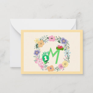 Welsh - May Day Thank You Cards