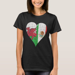 Welsh Mexican Flag Heart T-Shirt