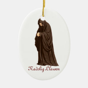 Welsh Monk Christmas Ornament