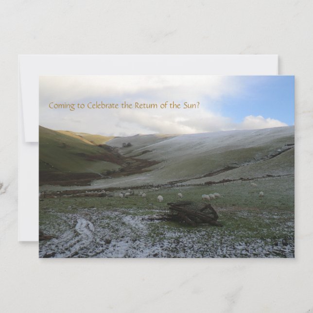 Welsh Mountains Winter Solstice Party Invitation (Front)