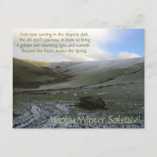 Welsh Mountains Winter Soltice Postcard