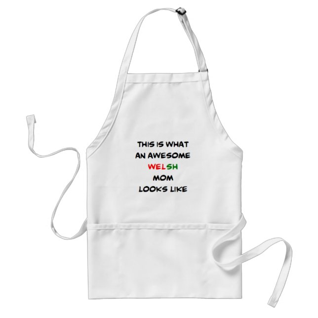welsh mum, awesome standard apron (Front)