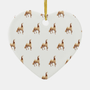 Welsh Pony and Cob Horse Equestrian Watercolor Ceramic Ornament
