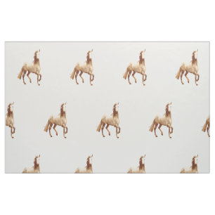 Welsh Pony and Cob Horse Equestrian Watercolor Fabric