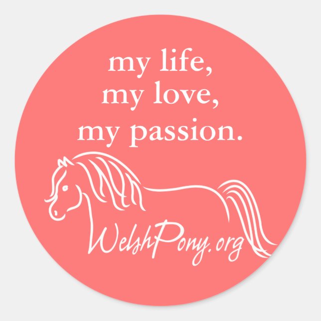 Welsh Pony & Cob Society of America Classic Round Sticker (Front)