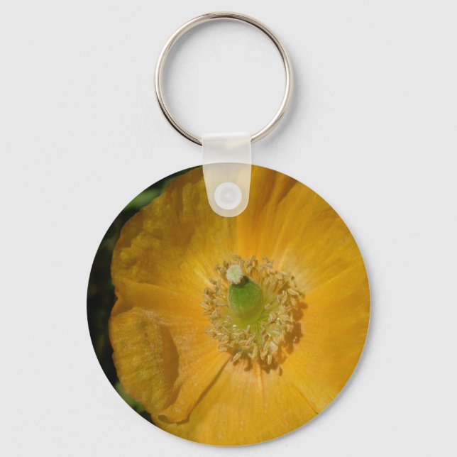 Welsh Poppy Macro Key Ring (Front)