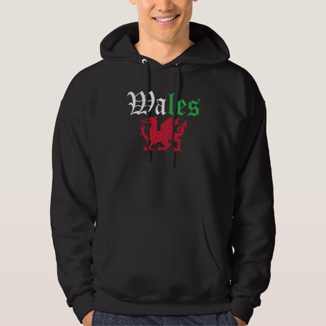 Welsh Pride Wales Flag Hoodie (Front)