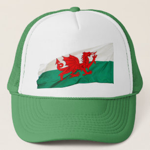 Welsh Red Dragon Flag, Patriotic Wales Trucker Hat