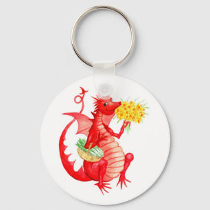 Welsh Red Dragon Keychain