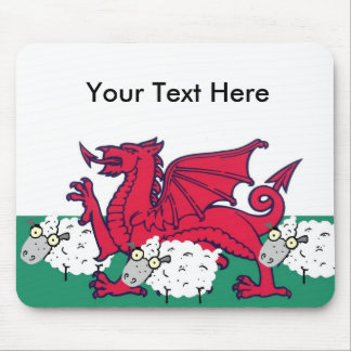 welsh sheep mouse pad