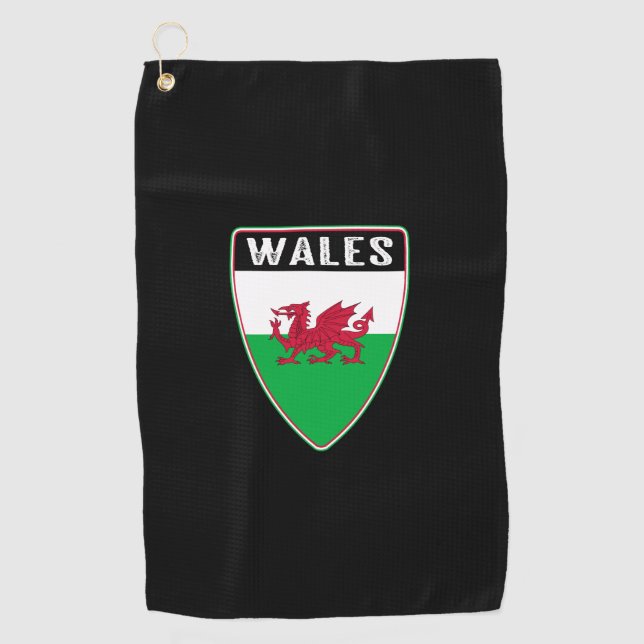 Welsh Shield Golf Towel (Front)