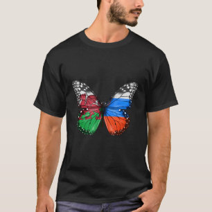 Welsh Slovenian Flag Butterfly T-Shirt