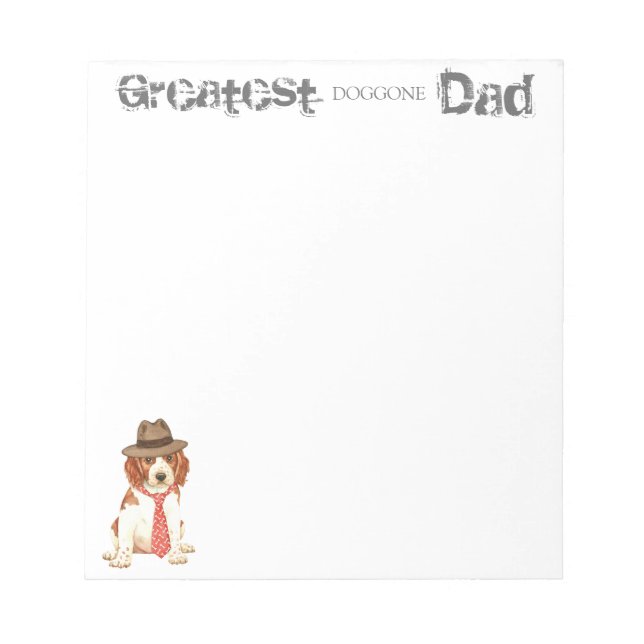 Welsh Springer Spaniel Dad Notepad (Front)