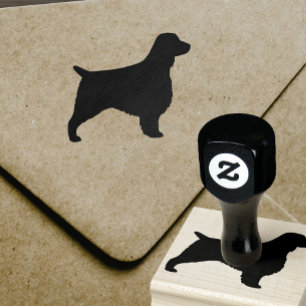 Welsh Springer Spaniel Dog Breed Silhouette Rubber Stamp