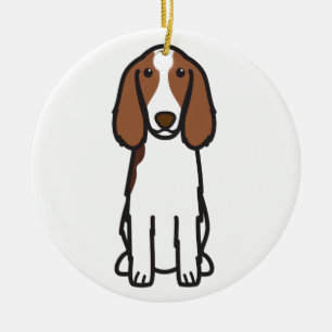 Welsh Springer Spaniel Dog Cartoon Ceramic Ornament