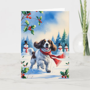 Welsh Springer Spaniel Dog Christmas Greeting Card