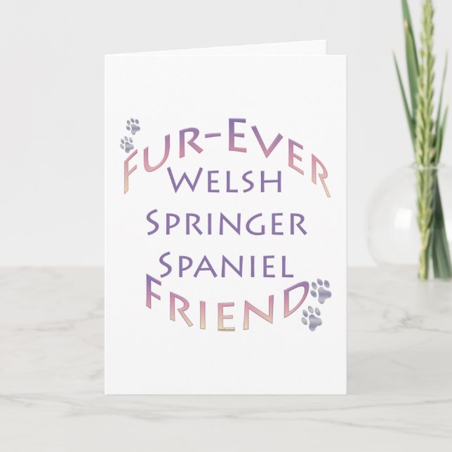 Welsh Springer Spaniel Furever Friend Card (Front)