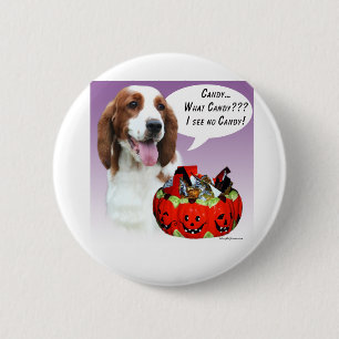 Welsh Springer Spaniel Halloween Candy 6 Cm Round Badge