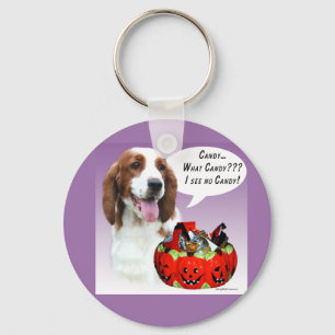 Welsh Springer Spaniel Halloween Candy Key Ring