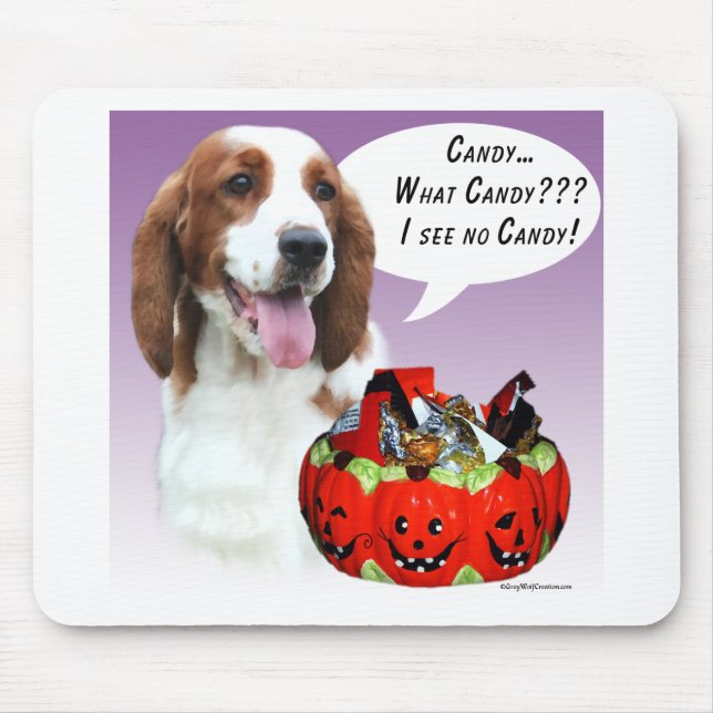Welsh Springer Spaniel Halloween Candy Mouse Pad (Front)