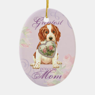 Welsh Springer Spaniel Heart Mum Ceramic Ornament