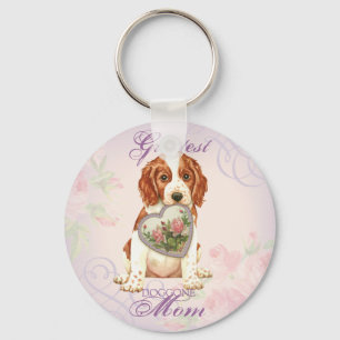 Welsh Springer Spaniel Heart Mum Key Ring