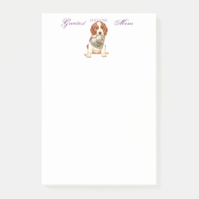 Welsh Springer Spaniel Heart Mum Post-it Notes (Front)