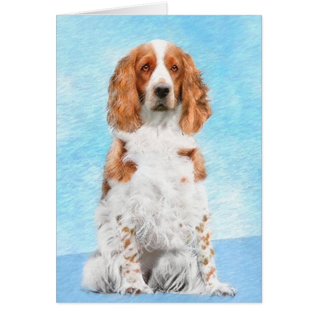 Welsh Springer Spaniel Painting - Original Dog Art (Front)