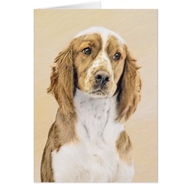 Welsh Springer Spaniel Painting - Original Dog Art (Front)
