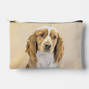 Welsh Springer Spaniel Painting Original Dog Art Accessory Pouch
