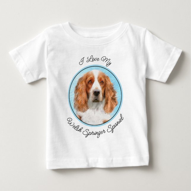 Welsh Springer Spaniel Painting - Original Dog Art Baby T-Shirt (Front)