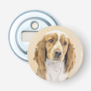 Welsh Springer Spaniel Painting - Original Dog Art Bottle Opener