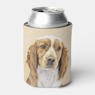 Welsh Springer Spaniel Painting - Original Dog Art Can Cooler