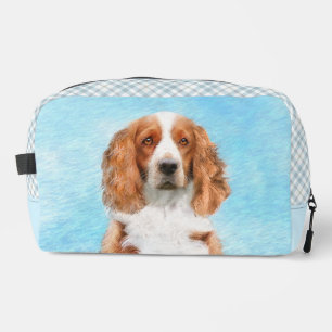 Welsh Springer Spaniel Painting Original Dog Art Dopp Kit