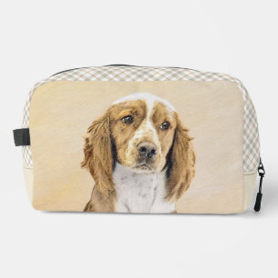 Welsh Springer Spaniel Painting Original Dog Art Dopp Kit